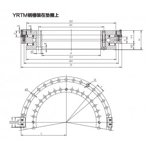 带角度测量系统双向推力圆柱滚子轴承YRTM260YRTM325